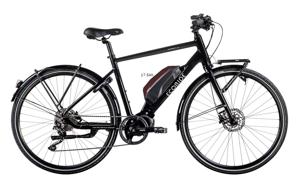 Ecoride C250 Tripper HS M-10 28 M/L Svart Elcykel - Hybrid Elcykel