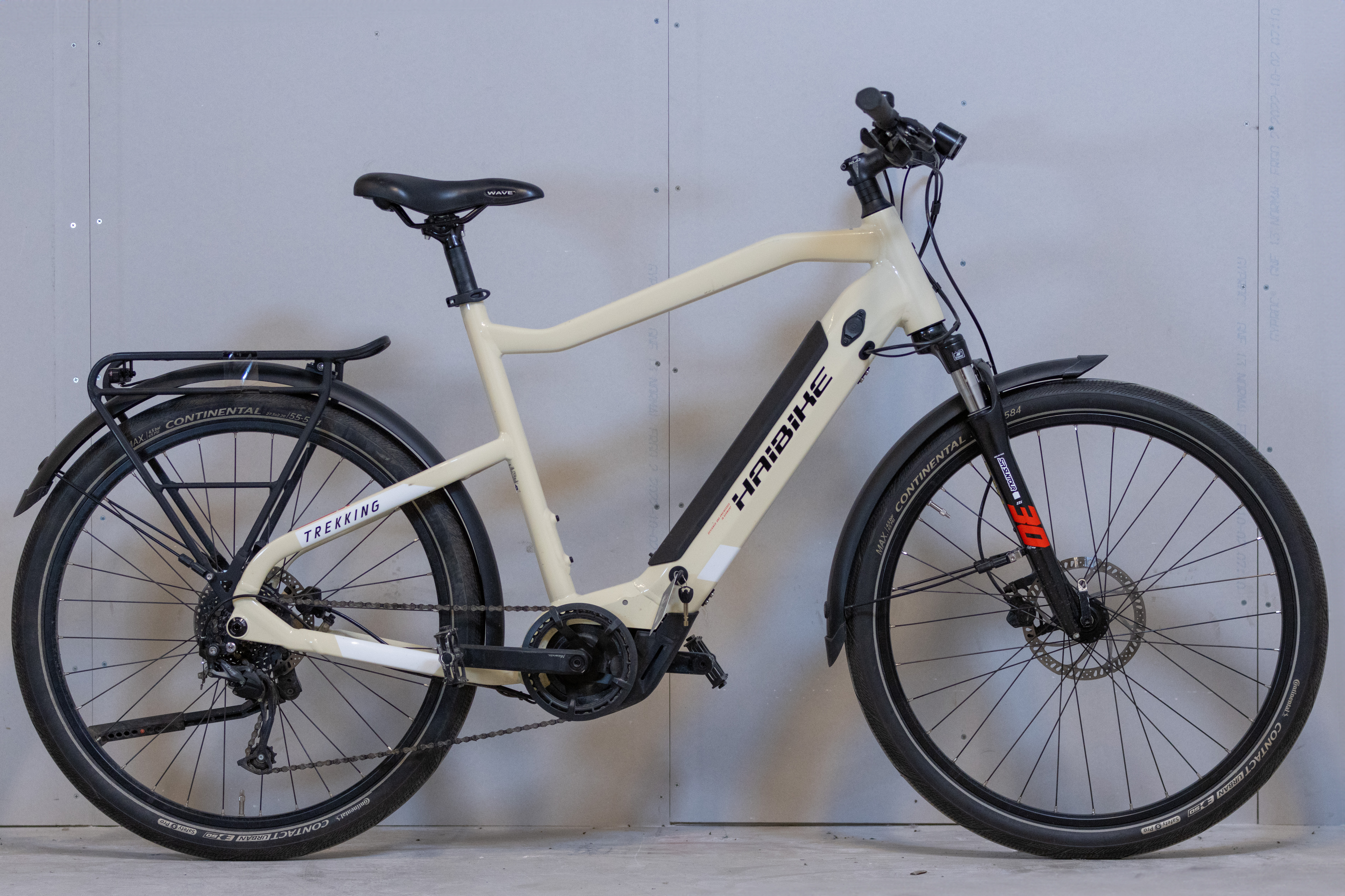 Haibike Trekking 4 i500Wh 9G Altus 56 Vit Recycle - Elcykel-Recycle - Hybrid Elcykel-Recycle