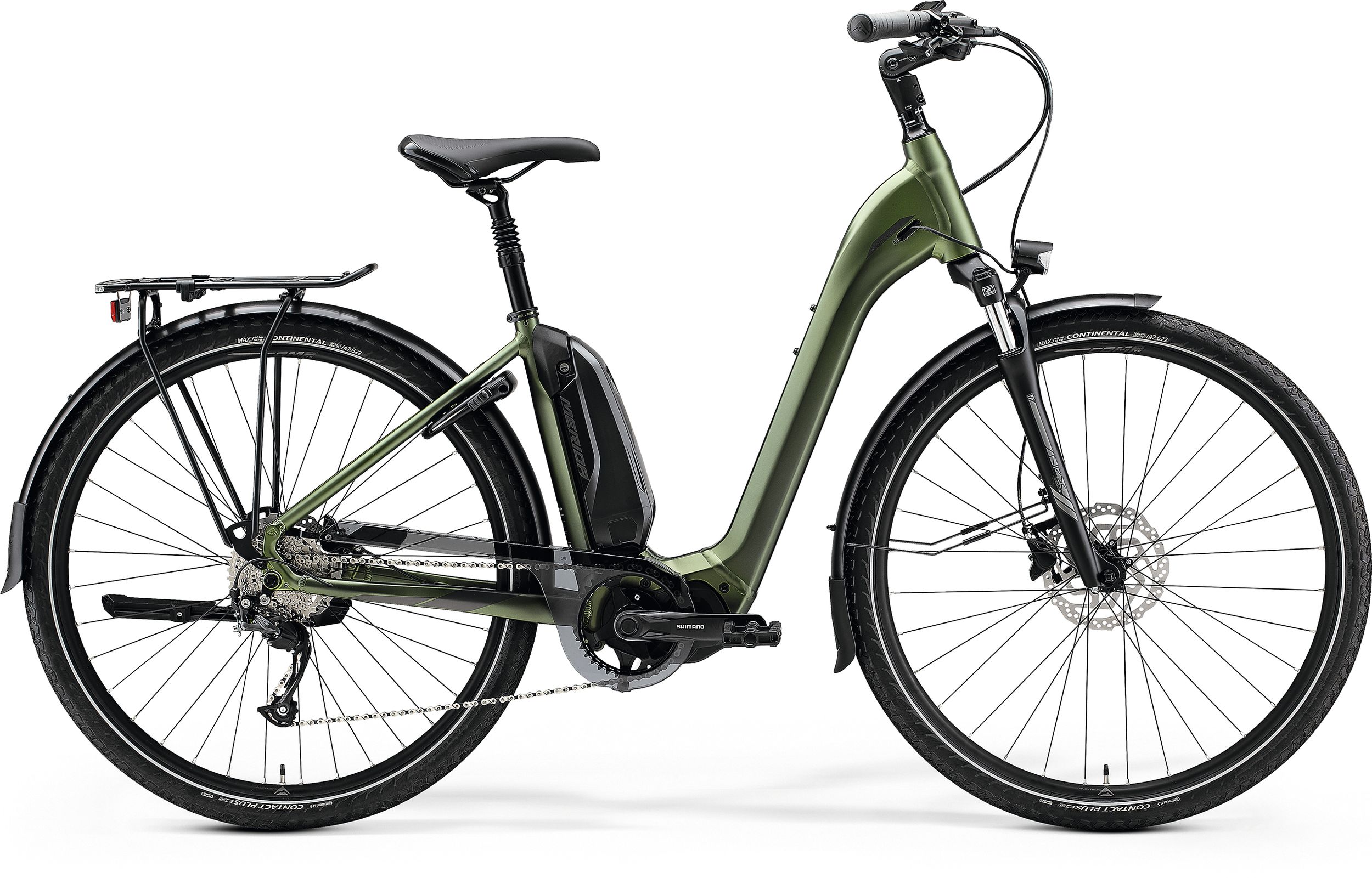 Merida eSpresso City 300 SE EQ 504Wh L Grön Elcykel - Hybrid Elcykel