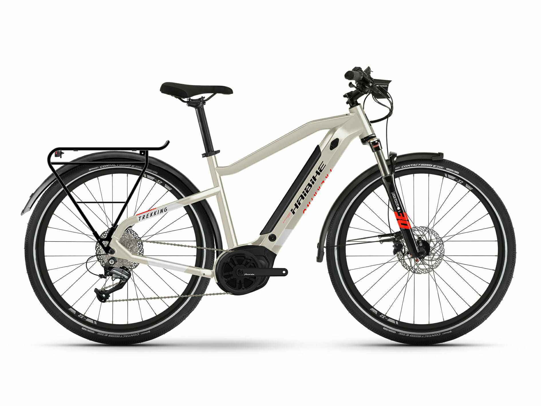 Haibike Trekking 4 i500Wh 9G Altus 52 cm Beige Elcykel - Hybrid Elcykel